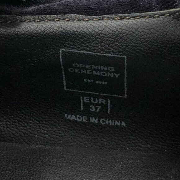 Opening Ceremony black velvet  Didi ruffle platform sneakers size 7 - Picture 8 of 16